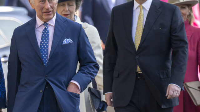 British royal family attend easter mattins service